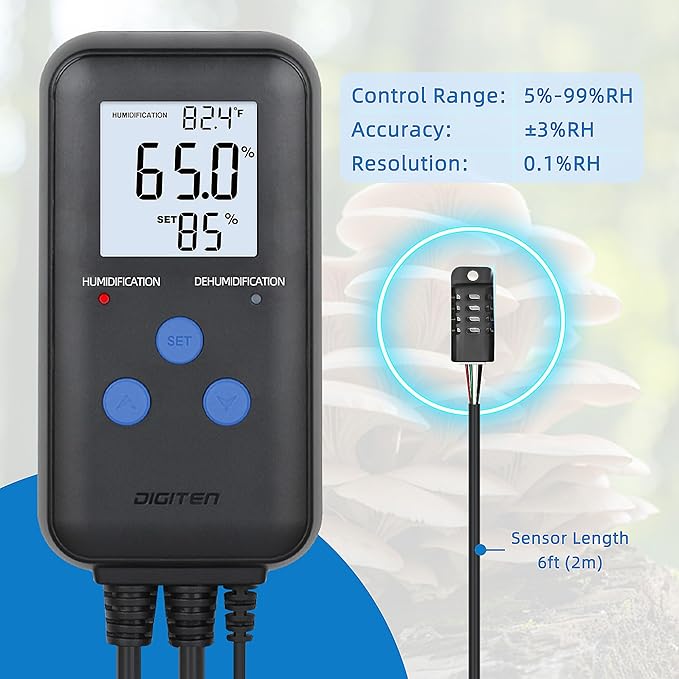 Digital Humidity Controller, Pre-Wired Humidity Controlled Dual Stage Outlets - Image 3