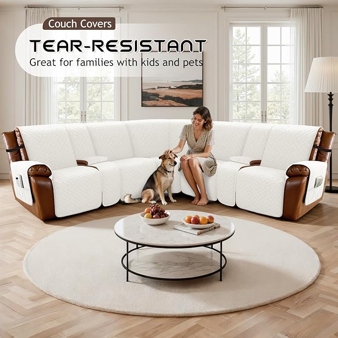 Arfntevss Waterproof Recliner Sectional Couch Covers - Image 7