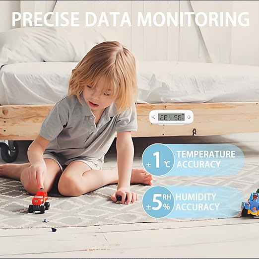 Smart Digital Thermometer Hygrometer, WiFi Indoor Temperature & Humidity Sensor - Image 3
