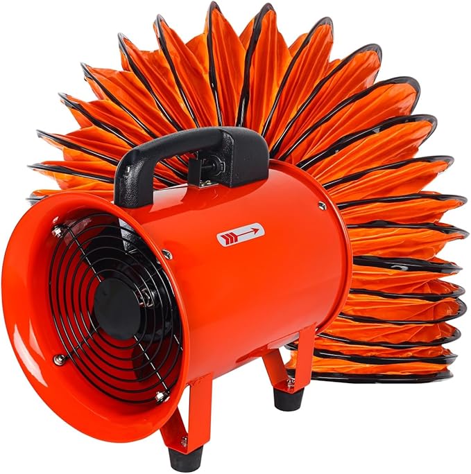 8 In Portable Exhaust Fan with Hose, 1070 CFM Industrial Fan | 230W Portable by SOYSEHUNG