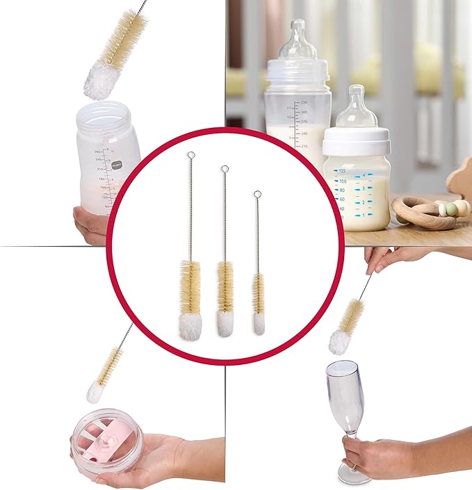 HIC Kitchen Soft-Tip Cleaning Brushes, Non-Scratch Microfiber - Image 3