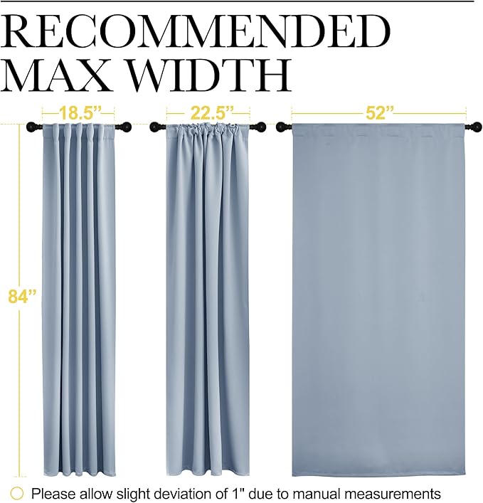 NICETOWN Blackout Curtain Panels Window Draperies - Image 7