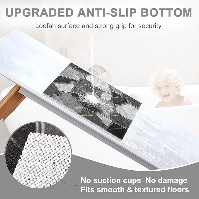 Square Shower Mat Non Slip: 24x24 Inch Extra Large Shower Mats - Image 2