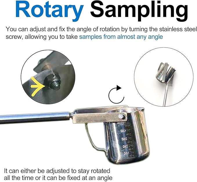 ERRULAN Water Sample Collection Pole PVC, Vertical Swing Telescopic Water - Image 5