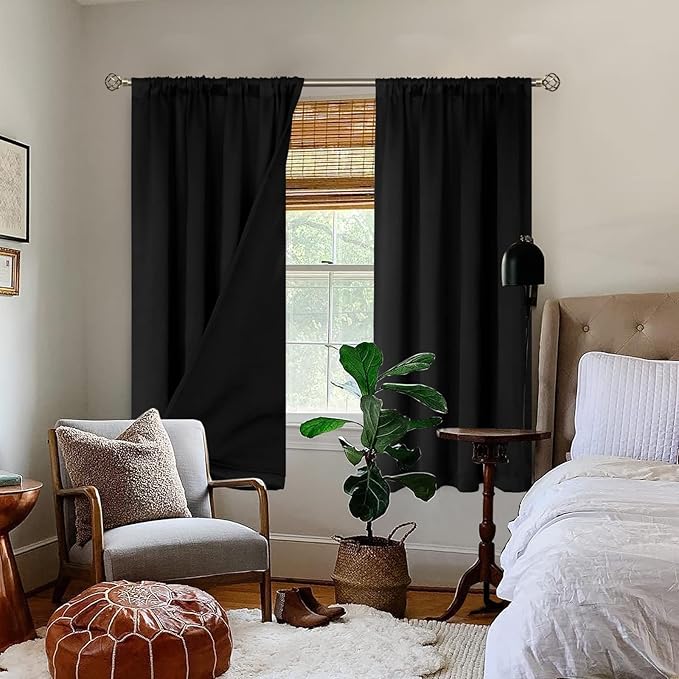 BGment Blackout Curtains for Living Room 63 Inch Length, 2 Panels Set Full Room - Image 2