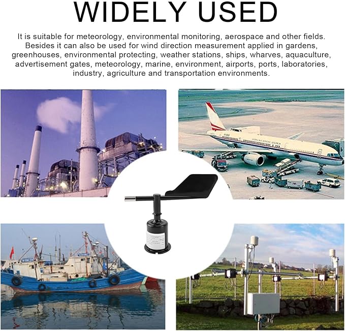 DC9‑30V 4‑20mA Wind Direction Transmitter, 360 Degree Omni Directional Wind - Image 2