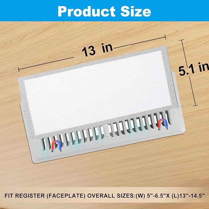 Stronge Magnetic Vent Covers, 5.1x13 Inch Floor Vent Covers 4 Pack, - Image 2