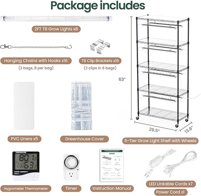SOLIGT Indoor Greenhouse with Grow Lights - Image 2