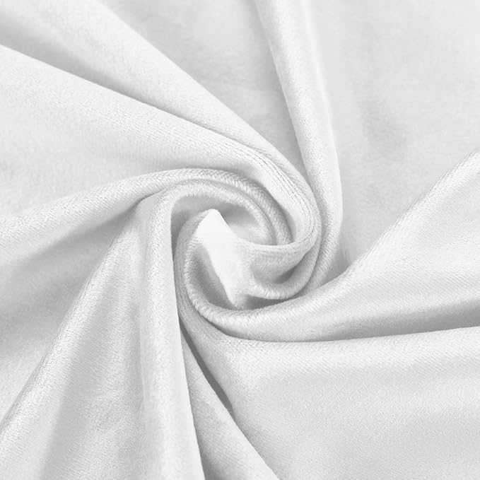 ChadMade Blackout Lined Premium Velvet Curtain Off White 50Wx120L Inch - Image 6
