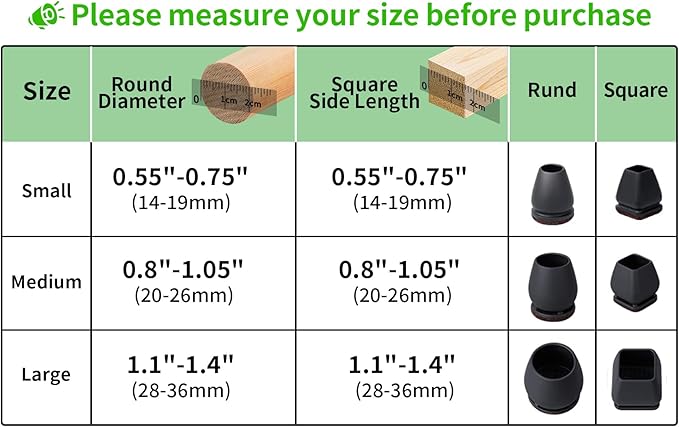 16PCS Round Silicone Chair Leg Floor Protectors - Image 4