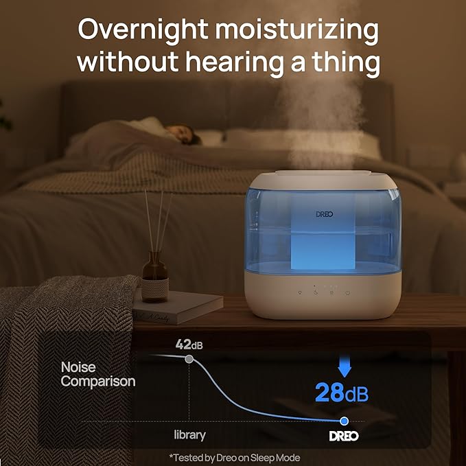 Dreo Humidifiers for Bedroom, 4L Top Fill for Large Room, 36H Runtime, 28 dB - Image 6
