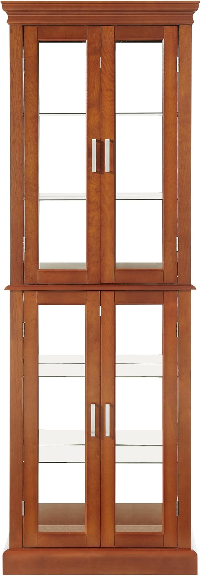 Lighted Wooden Display Curio Cabinet, Cabinet - Image 7