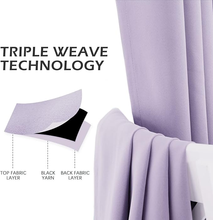 MYSKY HOME Light Purple Door Curtain - Image 5