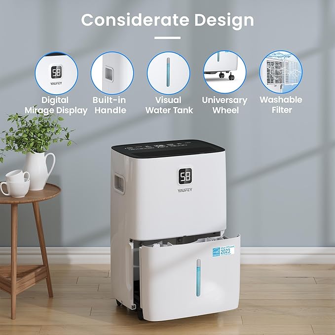 Yaufey 5000 Sq. Ft. Energy Star Certified Dehumidifier, Max 80 Pints - Image 6