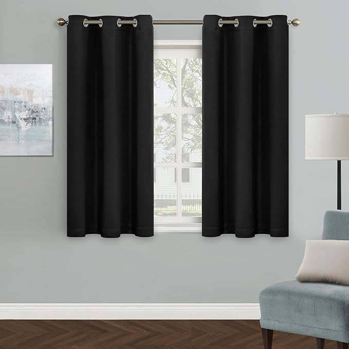 MYSKY HOME Blackout Curtain for Bedroom & Bathroom, 54 Inch Grommet Curtain by MYSKYHOME