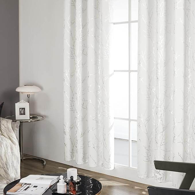 Deconovo White Curtains, Room Darkening Curtain, Thermal Insulated Noise - Image 4
