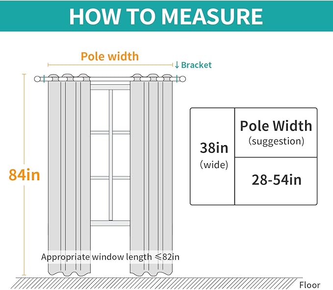 BUHUA Blackout Curtains 84 Inch Length 2 Panels Thermal Insulated Window - Image 7