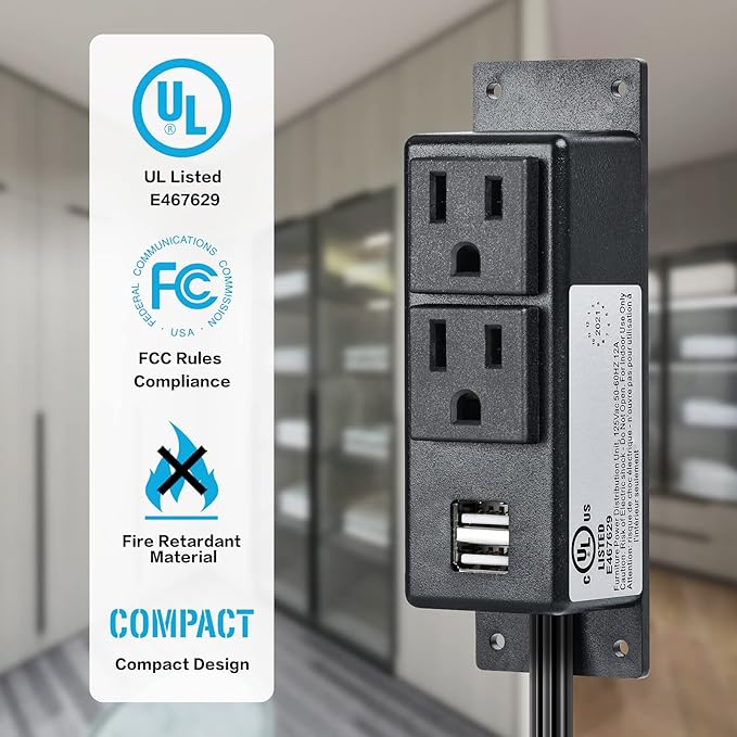 Gun Safe Power Outlet Kit, Briidea Gun Safe Accessory Electrical Outlet - Image 2