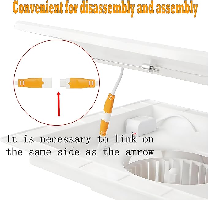 Bathroom Exhaust Fan with LED Light 8 inch Ceiling Mount Ventilation Fan 100 CFM - Image 5
