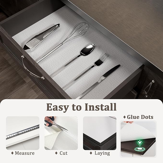 Shelf Liner for Kitchen Cabinets 18" x 240" Non-Adhesive Non-Slip Drawer Liners - Image 8
