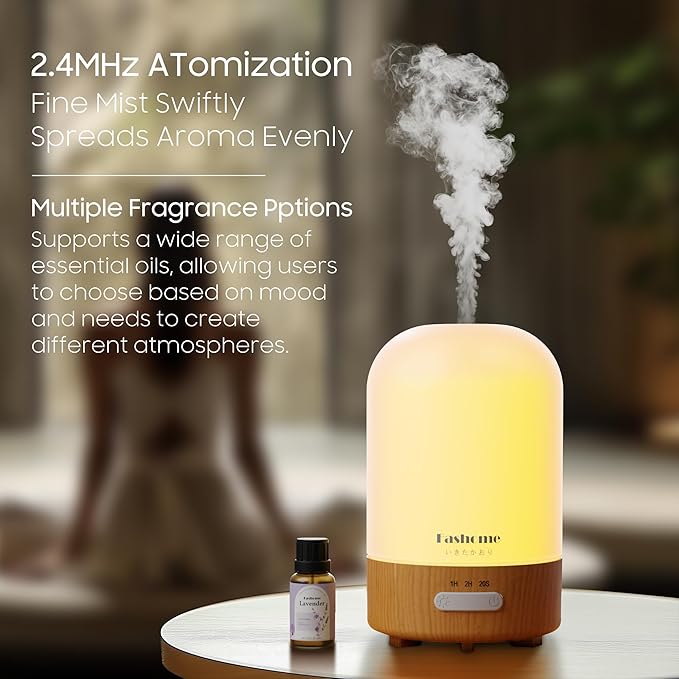 Essential Oil Diffuser Hand Blown Glass, 100ml Small Aromatherapy Diffuser - Image 4