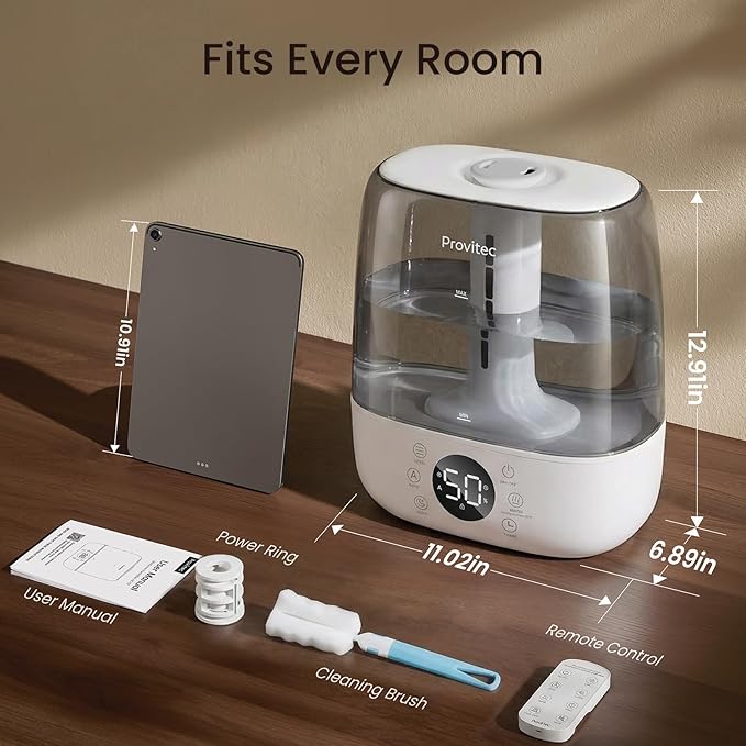 6L Self-Cleaning Humidifier for Large Room, CleanCare Warm & Cool Mist - Image 8