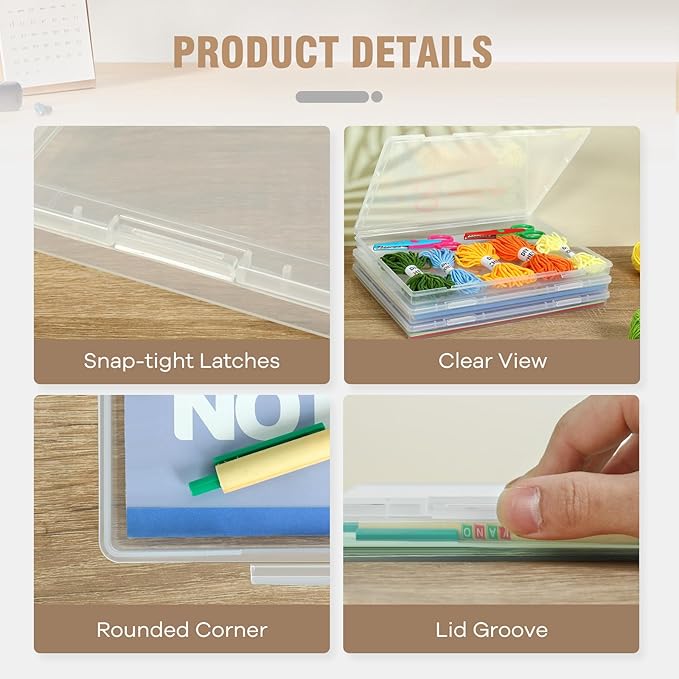 Photo Storage Box, 6 Pack Board Game Storage Containers - Image 3