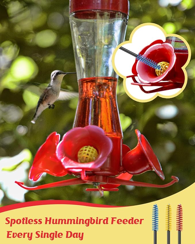 Pawfly 24 Pcs Hummingbird Feeder Cleaning Brushes, Mini Nylon Hummingbird - Image 4