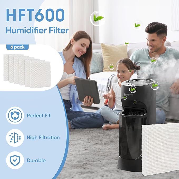HFT600 6 Pack Humidifier Wicking Filter T Replcement Compatible - Image 5