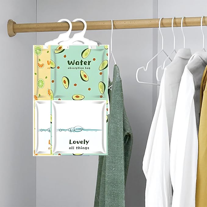 10 Pack Moisture Absorber Hanging Bags, Fragrance Free Humidity Packs, Hanging - Image 5