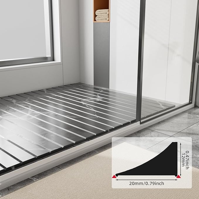 67 Inch Selfadhesive Shower Threshold Water Dam Silicone Waterproof Shower - Image 2