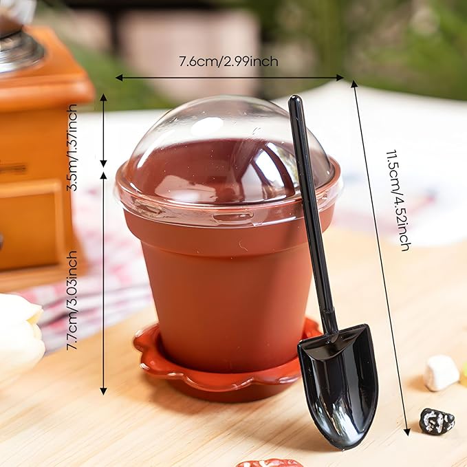 20 Pcs Nursery Pots with Humidity Dome, Cupcake Plant Nursery Pots with Bring A - Image 6