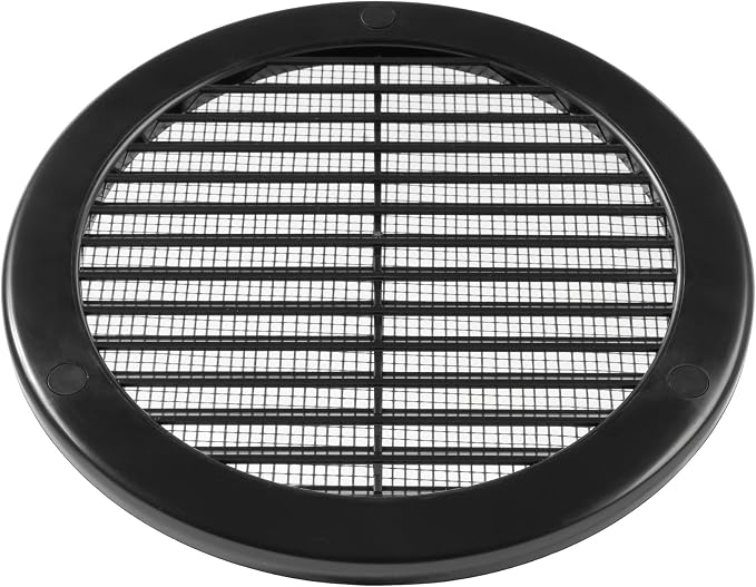 6" Round Air Vent Cover – Black Plastic Soffit Air Vent Deflector - Image 8