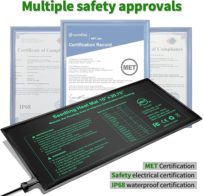 Seedling Heat Mat, MET Certified Waterproof Durable Germination Station Heat Mat - Image 6