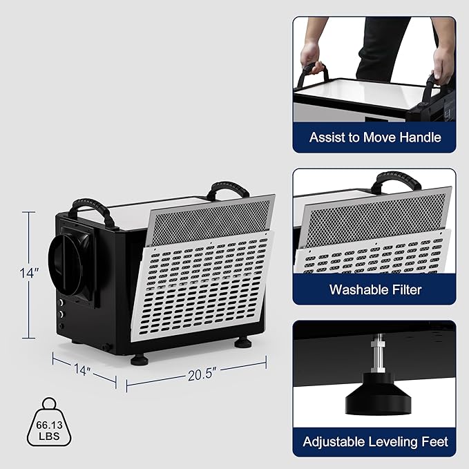 Crawl Space Dehumidifier with Drain Hose, Industry Water Damage Restoration - Image 2