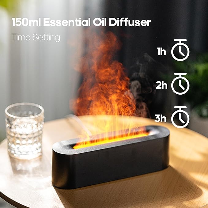 Essential Oil Diffusers, Flame Colorful Water Vapor Fire Fireplace Humidifier - Image 5