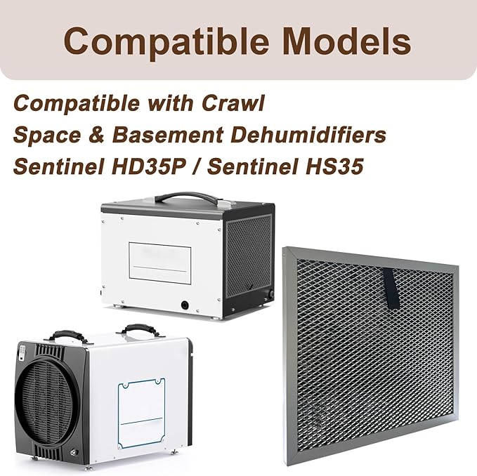 2 Pack HD35P MERV-1 Dehumidifier Filters Compatible - Image 2
