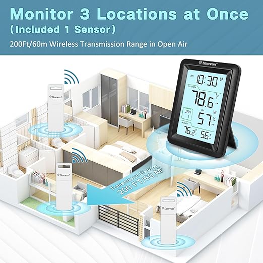 Geevon Wireless Indoor Outdoor Thermometer & Hygrometer - Image 4