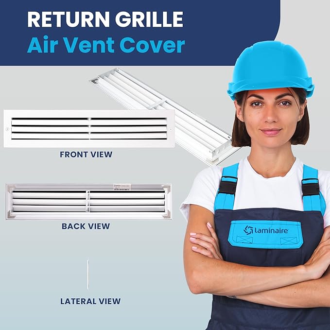 24x4 Inch Air Return Vent Cover Decorative – Premium Aluminum AC Vent Cover - Image 2