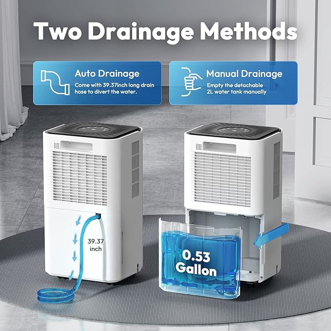 2000 Sq.ft Dehumidifier for Basement, LUKO 30 Pint Dehumidifier - Image 4