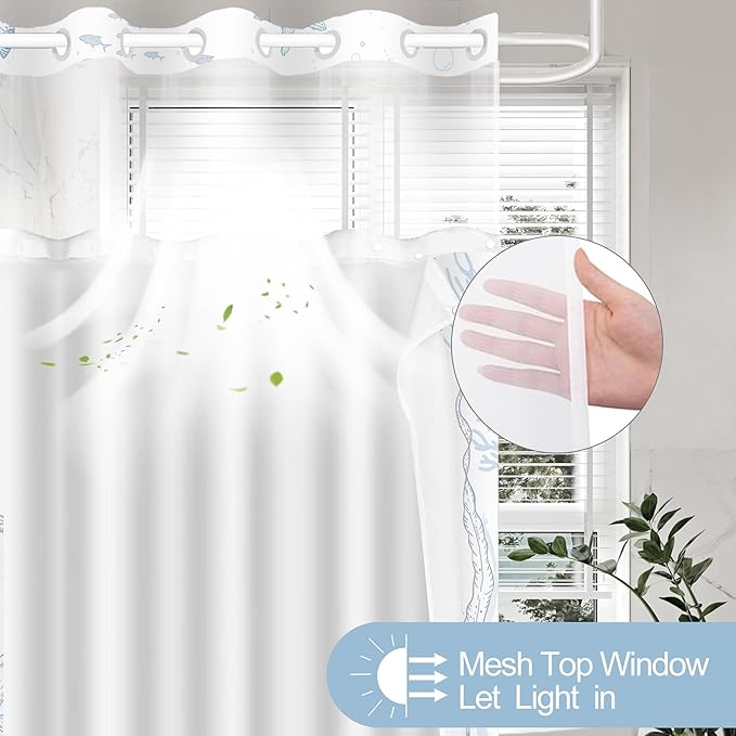 Stall No Hook Shower Curtain - Image 4