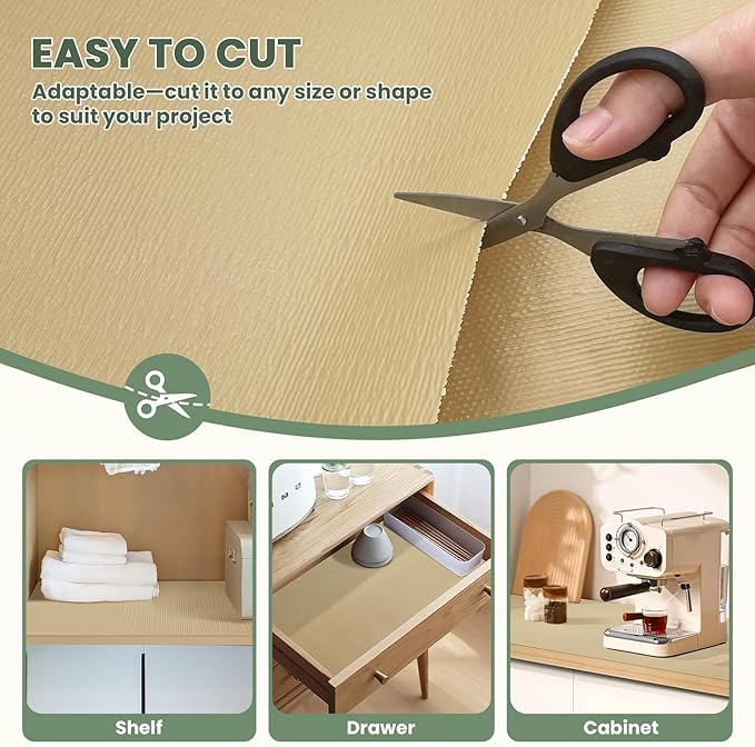 Drawer Liner and Shelf Liner for Kitchen Cabinet Liner Non-Adhesive Non-Slip - Image 5