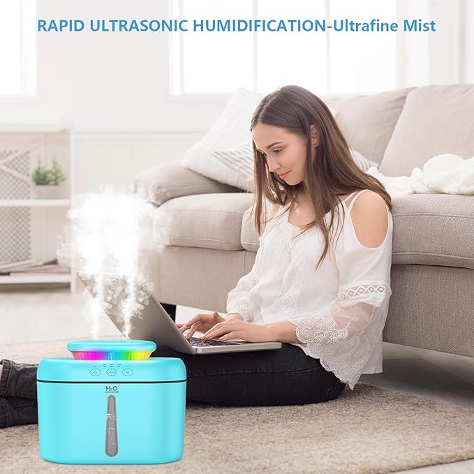 SZO Humidifiers for Bedroom, 2.5L Capacity, Auto Shut-Off, 16 dB Quiet - Image 3