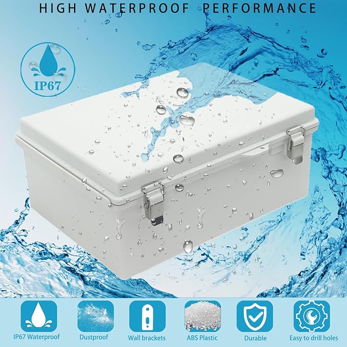 Waterproof Outdoor Electrical Box Junction Box Weatherproof IP67 ABS Plastic - Image 2