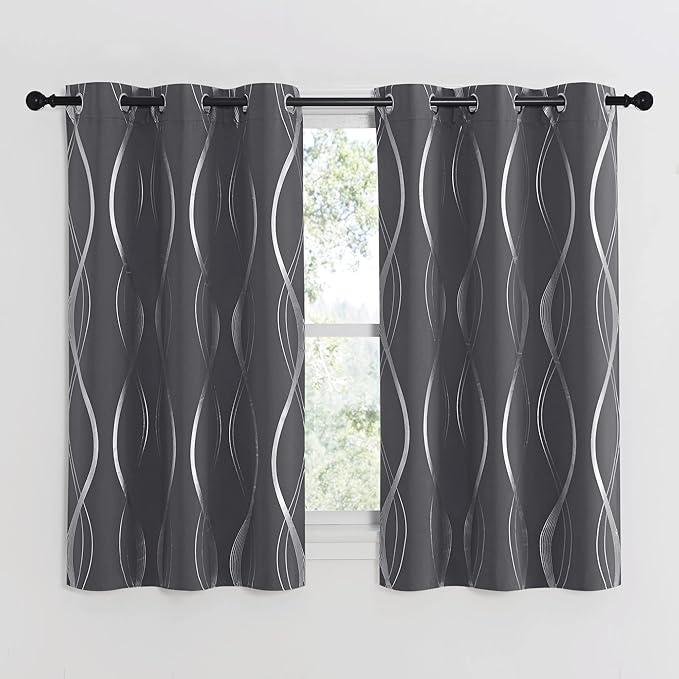 NICETOWN Bedroom Small Blackout Curtain Panels, 42 by 54 Inch, Window Treatment - Image 2