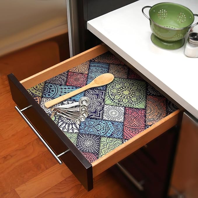 Drawer and Shelf Liner for Kitchen Cabinets Non-Adhesive Drawer Liner, Non Slip - Image 3