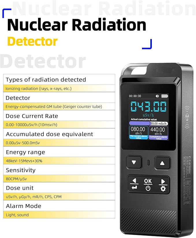 Geiger Counter Nuclear Radiation Detector Detect Beta Gamma X-Ray - Image 2