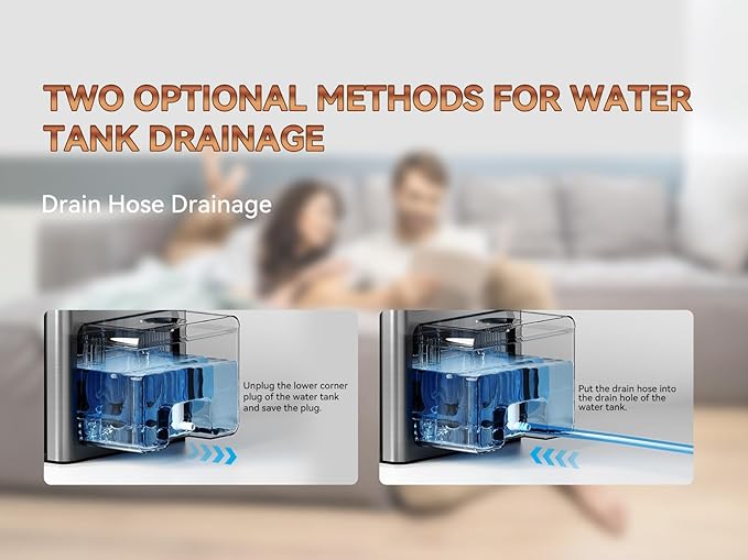 Home Dehumidifier with Drain Hose, 95oz Quiet dehumidifier - Image 9