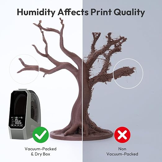 AMOLEN Wood PLA Filament Bundle 3D Printer Filament Wood Sets, Dark - Image 4