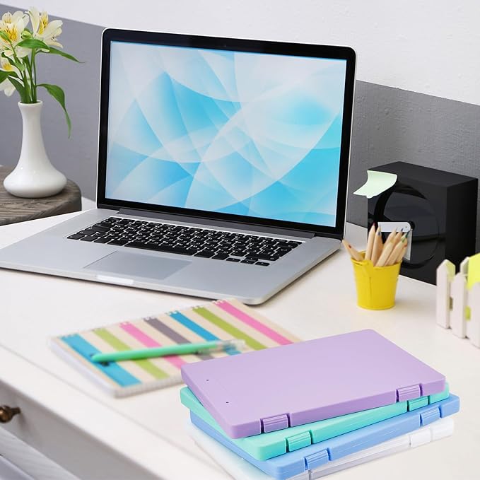 Zhanmai 4 Pcs A4 Paper Organizer Box, Plastic Scrapbook Paper Storage Box File - Image 6